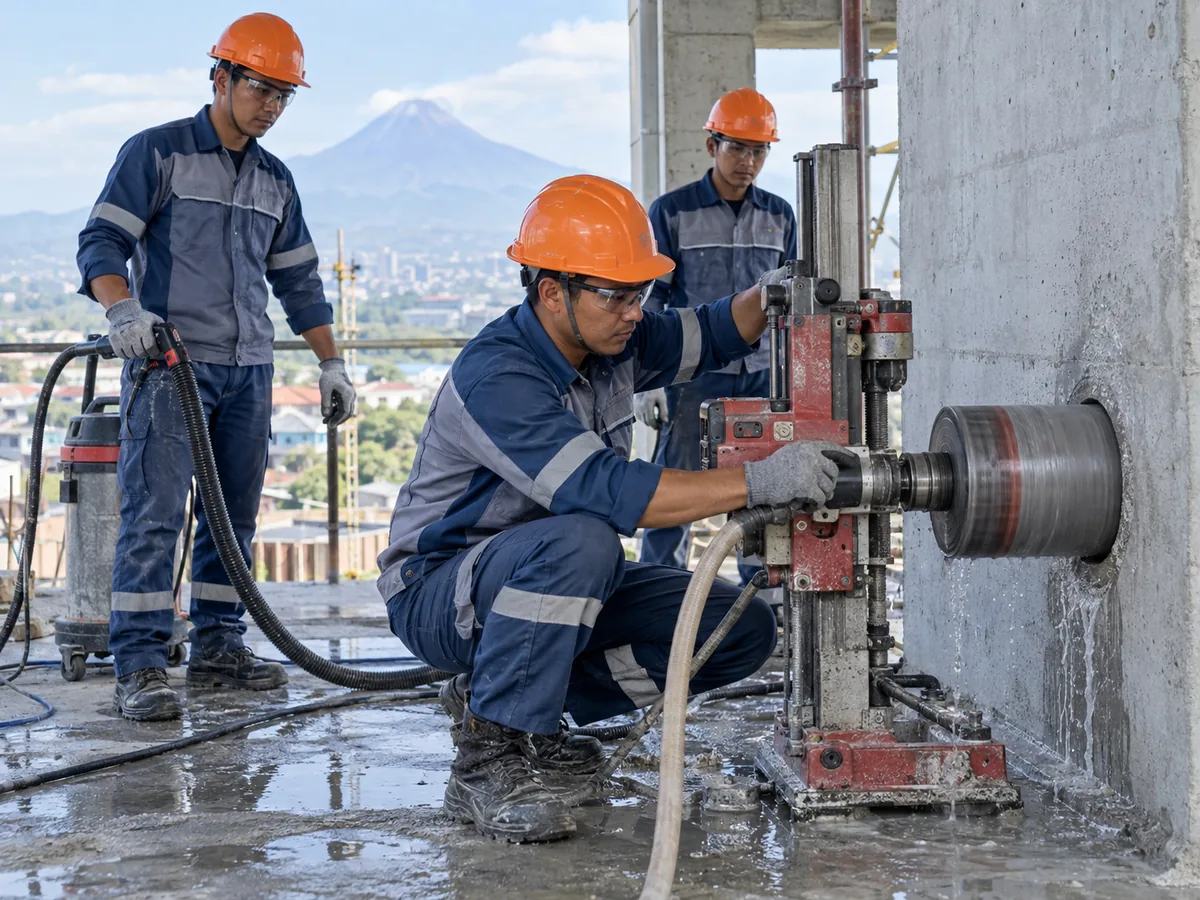 Area layanan jasa coring beton seluruh Indonesia
